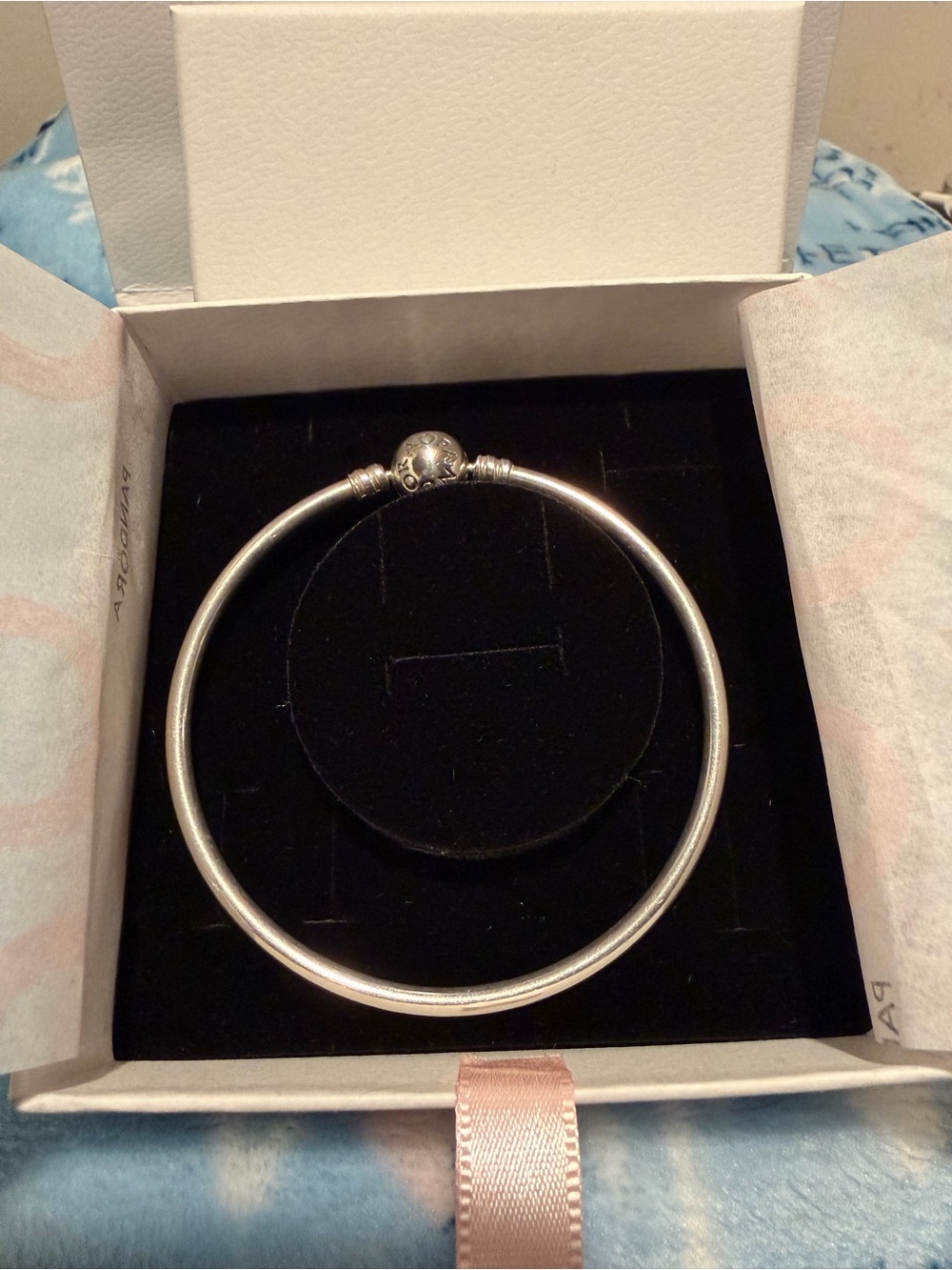 Pandora Silver Bangle Bracelet - (M)